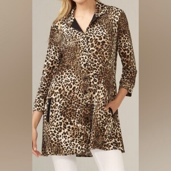 Joseph Ribkoff Leopard Print Tunic Top 16 - Picture 1 of 8